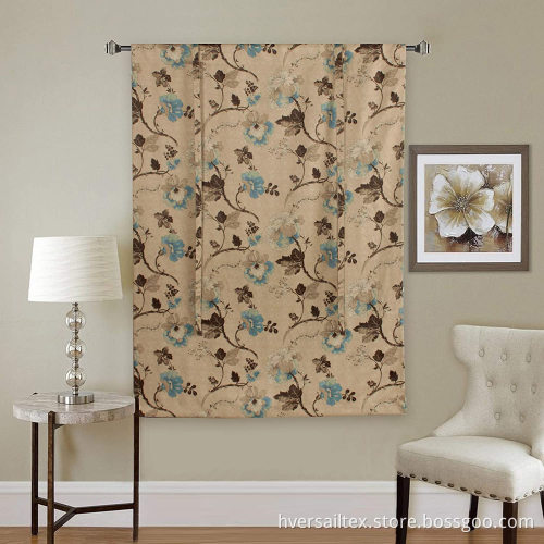 Thermal Insulated Adjustable Floral Tie Up curtain